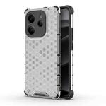 For Redmi Note 14 4G 163.25mm Honeycomb Shockproof Phone Case(White)
