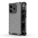 For Redmi Note 14 4G 163.25mm Honeycomb Shockproof Phone Case(Black)