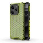 For Redmi Note 14 4G 163.25mm Honeycomb Shockproof Phone Case(Green)