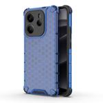 For Redmi Note 14 4G 163.25mm Honeycomb Shockproof Phone Case(Blue)