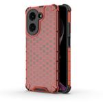 For Redmi A5 4G 171.7mm / Poco C71 Honeycomb Shockproof Phone Case(Red)