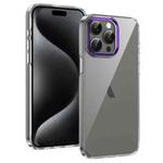 For iPhone 14 Pro Max Ice Feel HD Transparent PC Full Coverage Phone Case(Purple)