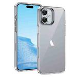 For iPhone 16 Plus Ice Feel HD Transparent PC Full Coverage Phone Case(Black)