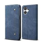 For Samsung Galaxy A06 5G Denim Texture Casual Style Horizontal Flip Leather Case(Blue)