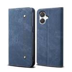 For Samsung Galaxy A07 4G Denim Texture Casual Style Horizontal Flip Leather Case(Blue)