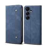 For Samsung Galaxy A17 5G Denim Texture Casual Style Horizontal Flip Leather Case(Blue)