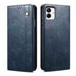 For Samsung Galaxy A06 5G Oil Wax Crazy Horse Texture Leather Phone Case(Blue)