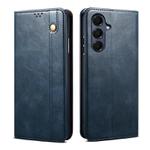 For Samsung Galaxy A17 5G Oil Wax Crazy Horse Texture Leather Phone Case(Blue)