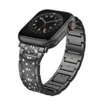 For Apple Watch Series 9 41mm S-Type Diamond Metal Watch Band(Dark Gray)