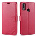 For Huawei Honor 9X Lite AZNS Sheepskin Texture Horizontal Flip Leather Case with Holder & Card Slots & Wallet(Red)