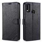 For Huawei Honor 9X Lite AZNS Sheepskin Texture Horizontal Flip Leather Case with Holder & Card Slots & Wallet(Black)