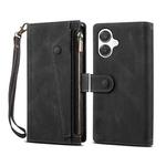 For Samsung Galaxy A06 5G ESEBLE Retro Frosted RFID Flip Leather Phone Case(Black)