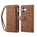 For Samsung Galaxy A07 4G ESEBLE Retro Frosted RFID Flip Leather Phone Case(Brown)