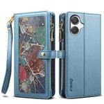For Samsung Galaxy A06 5G ESEBLE Star Series Lanyard Zipper Wallet RFID Leather Case(Blue)