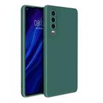 For Huawei P30 Magic Cube Liquid Silicone Shockproof Full Coverage Protective Case(Dark Green)