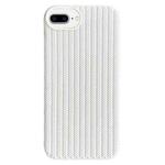 For iPhone 8 Plus / 7 Plus Weave Texture TPU Phone Case(White)