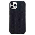 For iPhone 11 Pro Max Weave Texture TPU Phone Case(Black)