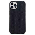 For iPhone 13 Pro Max Weave Texture TPU Phone Case(Black)