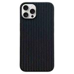 For iPhone 16 Pro Weave Texture TPU Phone Case(Black)