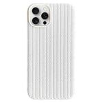 For iPhone 16 Pro Max Weave Texture TPU Phone Case(White)