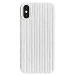 For iPhone XS / X Weave Texture TPU Phone Case(White)