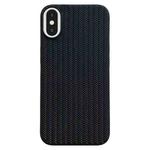 For iPhone XS / X Weave Texture TPU Phone Case(Black)