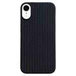 For iPhone XR Weave Texture TPU Phone Case(Black)