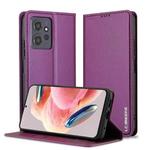 For Redmi Note 12 4G Global LC.IMEEKE L1 Series Frosted Fine Texture PU Phone Case(Purple)