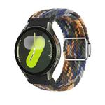 For Samsung Galaxy Watch 7 / 6 / 5 / 4 Nylon Loop Magnetic Buckle Watch Band(Camo Colorful)