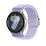 For Samsung Galaxy Watch 7 / 6 / 5 / 4 Nylon Loop Magnetic Buckle Watch Band(Fog Purple)