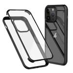 For iPhone 14 Pro Double-sided Plastic Glass Phone Protective Case(Black)