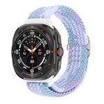 For Samsung Galaxy Watch Ultra 47mm Slide Buckle Nylon Braided Watch Band(Violets)