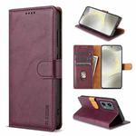 For Motorola Moto G Play 2024 N.BEKUS CSJ-P1 Solid Color Leather Phone Case(Wine Red)