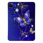 For iPad Pro 11 2022 / 2021 / 2020 Color Painting Pattern Smart Tablet TPU Case(Blue Butterfly)