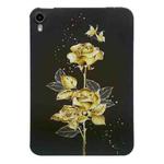 For iPad mini 2024 / mini 6 Color Painting Pattern Smart Tablet TPU Case(Golden Rose)