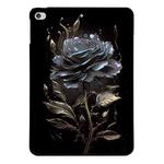 For iPad mini 5 / 4 Color Painting Pattern Smart Tablet TPU Case(Black Rose)