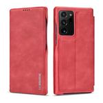 For Samsung Galaxy Note20 Ultra LC.IMEEKE Hon Ancient Series Horizontal Flip Leather Case with Holder & Card Slot(Red)