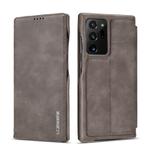 For Samsung Galaxy Note20 Ultra LC.IMEEKE Hon Ancient Series Horizontal Flip Leather Case with Holder & Card Slot(Coffee)