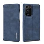For Samsung Galaxy Note20 Ultra LC.IMEEKE Hon Ancient Series Horizontal Flip Leather Case with Holder & Card Slot(Blue)