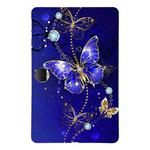 For Honor Pad 9 Color Painting Pattern Smart Tablet TPU Case(Blue Butterfly)