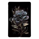 For Honor Pad 9 Color Painting Pattern Smart Tablet TPU Case(Black Rose)