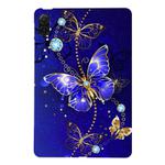 For Honor Pad X8a Color Painting Pattern Smart Tablet TPU Case(Blue Butterfly)