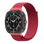 For Samsung Galaxy Watch Ultra 47mm Plastic Connector Nylon Loop Watch Band(Red)