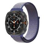 For Samsung Galaxy Watch Ultra 47mm Plastic Connector Nylon Loop Watch Band(Midnight Blue)