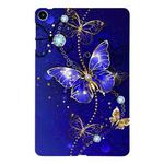 For Huawei MatePad SE Color Painting Pattern Smart Tablet TPU Case(Blue Butterfly)