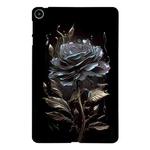 For Huawei MatePad SE Color Painting Pattern Smart Tablet TPU Case(Black Rose)