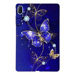 For Huawei MatePad SE 11 2024 Color Painting Pattern Smart Tablet TPU Case(Blue Butterfly)