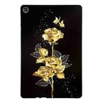 For Huawei MatePad T 10s Color Painting Pattern Smart Tablet TPU Case(Golden Rose)