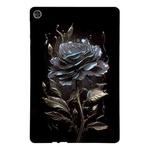 For Huawei MatePad T 10s Color Painting Pattern Smart Tablet TPU Case(Black Rose)