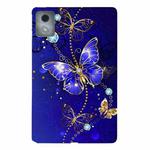 For Lenovo Tab K11 Plus Color Painting Pattern Smart Tablet TPU Case(Blue Butterfly)